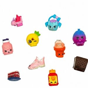 Shopkins Lot Food Characters Shoe Cake Ice Cream Basket Bundle